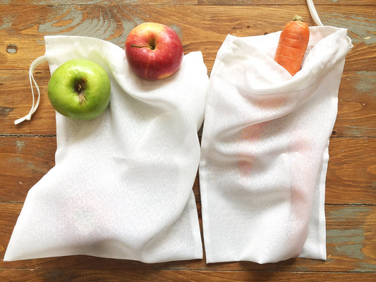 Sacs réutilisables pour fruits et légumes (ensemble de deux)