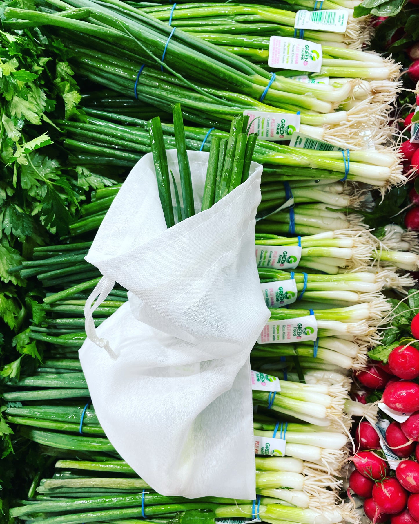 Sacs réutilisables pour fruits et légumes (ensemble de deux)